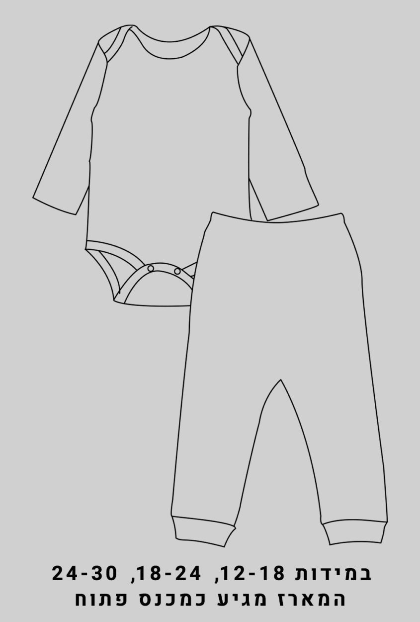 Flannel Open-Leg Pants & Bodysuit Set - Small Blue Stars (0-2 Years)