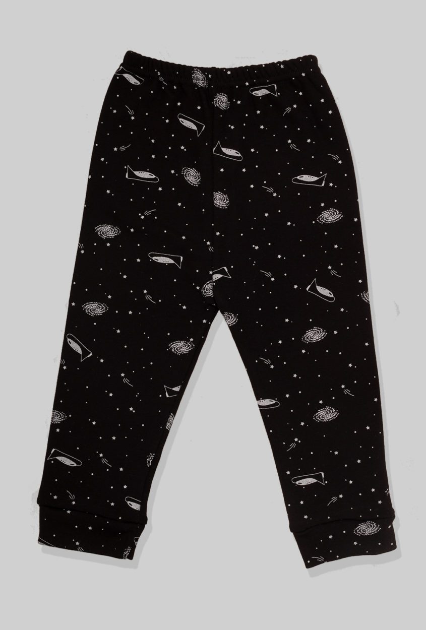Long Sleeve Flannel Sleepsuit - Rockets (1-2.5 Years)