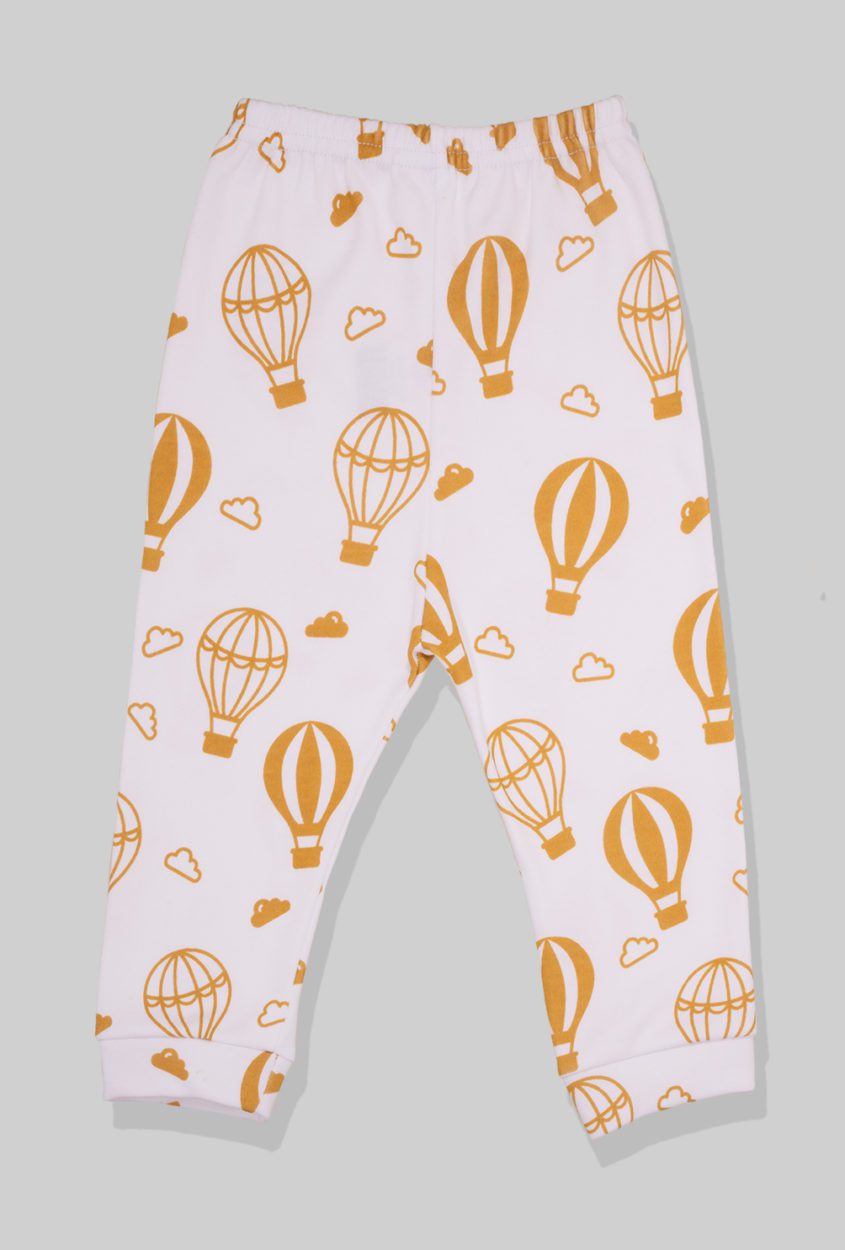 Long Sleeve Flannel Sleepsuit - Hot Air Balloons (1-2.5 Years)