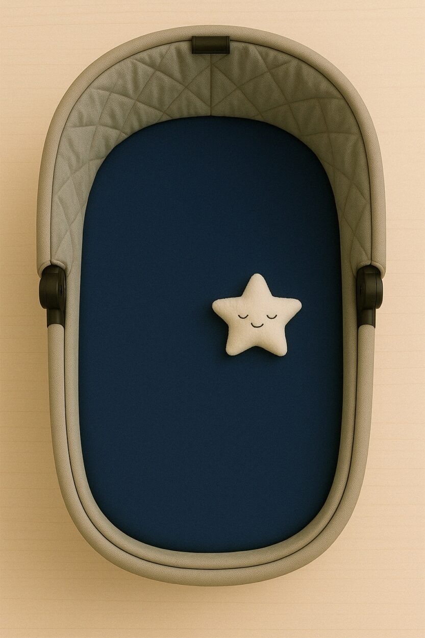 Stroller Fitted Sheet - Plain Blue
