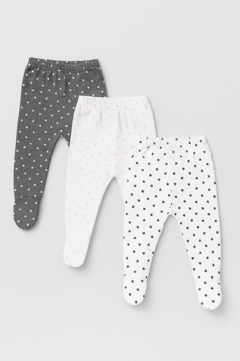 3-Pack Jersey Footies - Stars (0-3M)