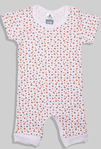 Set of 2 - Short Zipsuits - Dots Solid - Gray (3-24 Months)
