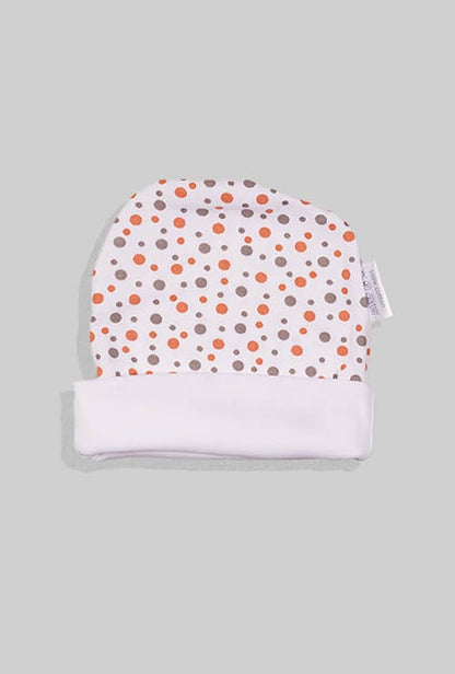 Baby Mittens & Hat - White Dots Base