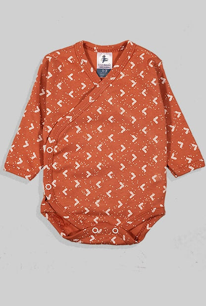 2-Pack Sets - Envelope Bodysuit & Footie Jersey - Triangles Dots - Brown & White (0-3M)