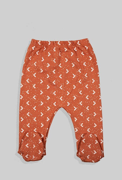 2-Pack Sets - Envelope Bodysuit & Footie Jersey - Triangles Dots - Brown & White (0-3M)