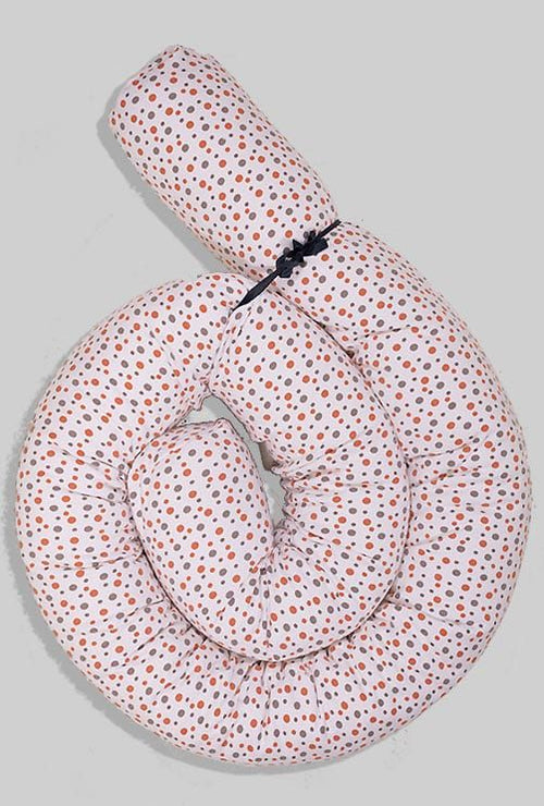 White Polka Dot Crib Bumper