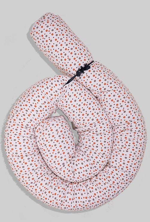 White Polka Dot Crib Bumper