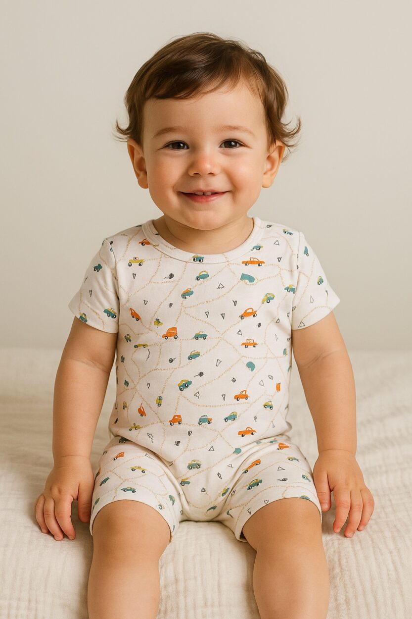 Short Zipsuit - Cars (3-24 Months)