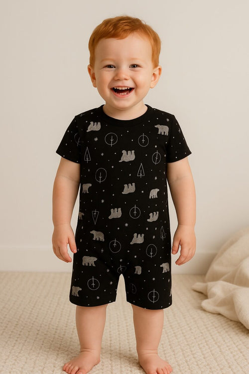 Short Zipsuit - Bears (3-24 Months)