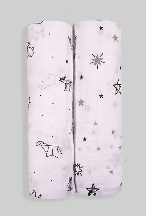 Large Muslin Diaper Pack - Origami Animals & Stars