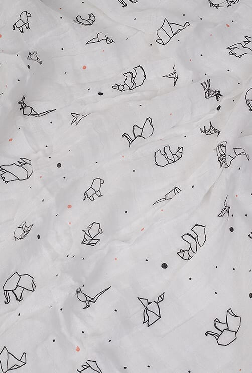 Large Muslin Diaper Pack - Origami Animals & Stars