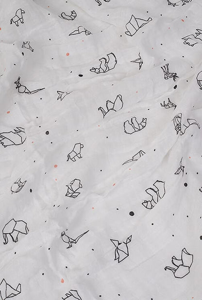 Large Muslin Diaper Pack - Origami Animals & Stars