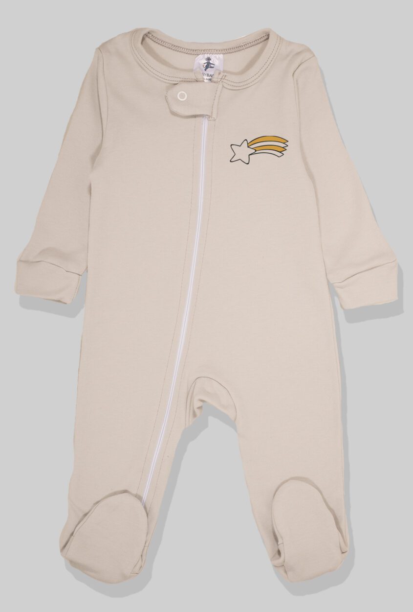 Set of 5 - Double-Zip Flannel Zipsuits | Penguin | Shooting Star | Bicycle | Crown | Cheetah (0-12 Months)