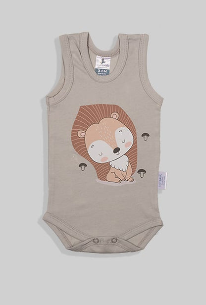 Set of 3 - Tank Bodysuits - Lamp Lion Sun (3 Months - 2 Years)