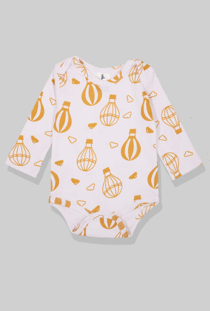 Footie Set/Pants Open & Bodysuit Flannel - Hot Air Balloons (0-2 Years)