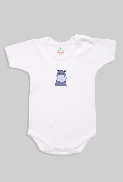 Bodysuits - Short Sleeve - Set of 5 with Animal Print | Unisex Fit | Up to 2.5 Years