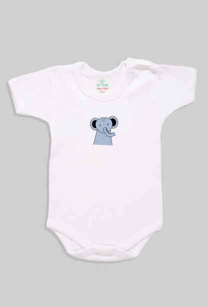 Bodysuits - Short Sleeve - Set of 5 with Animal Print | Unisex Fit | Up to 2.5 Years