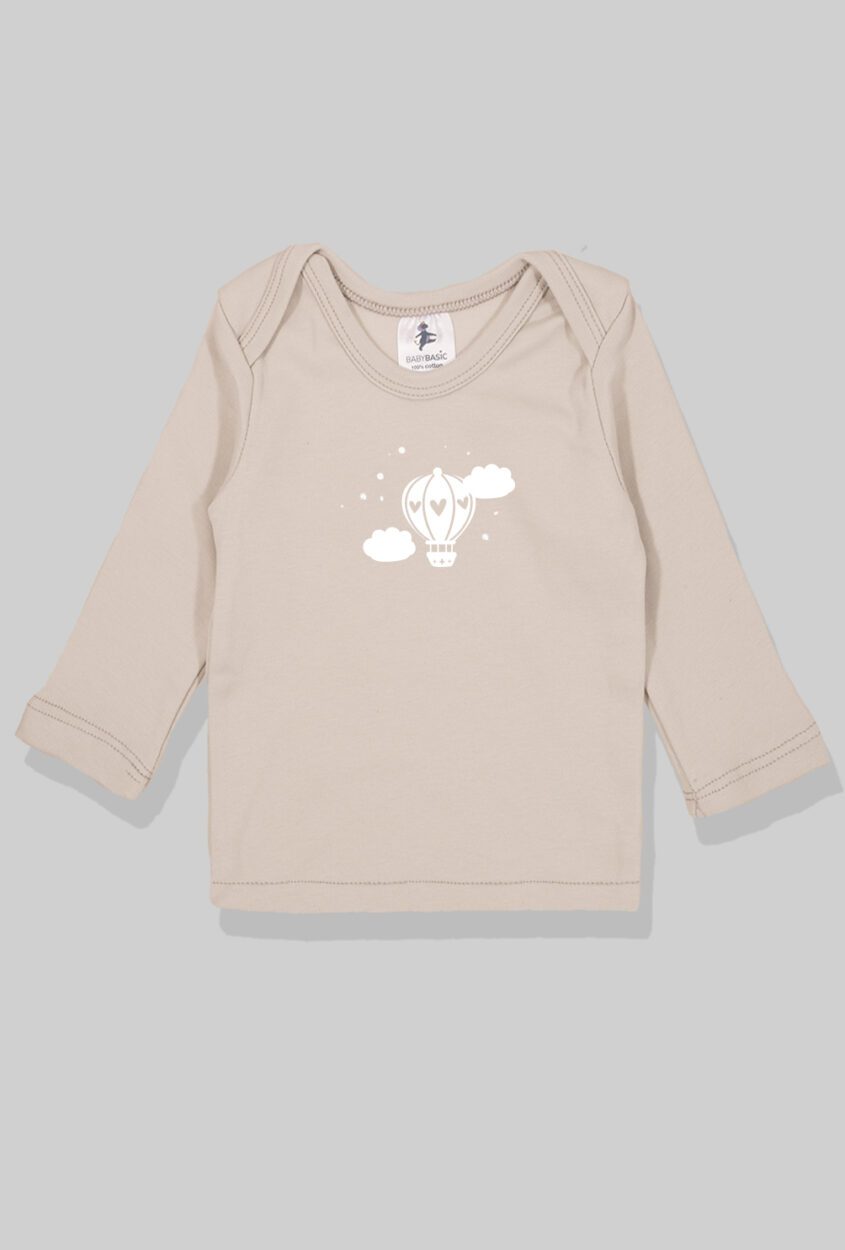 Long Sleeve Flannel Sleepsuit - Hot Air Balloon - Gray (1-2.5 Years)