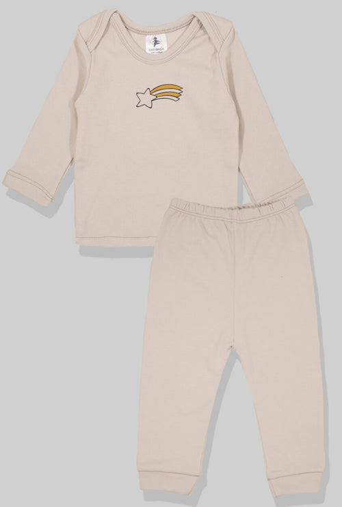 Long Sleeve Flannel Sleepsuit - Shooting Star - Gray (1-2.5 Years)