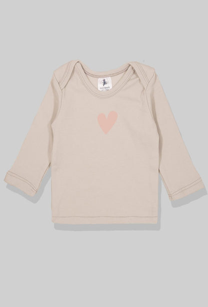 Long Sleeve Flannel Sleepsuit - Heart - Gray (1-2.5 Years)