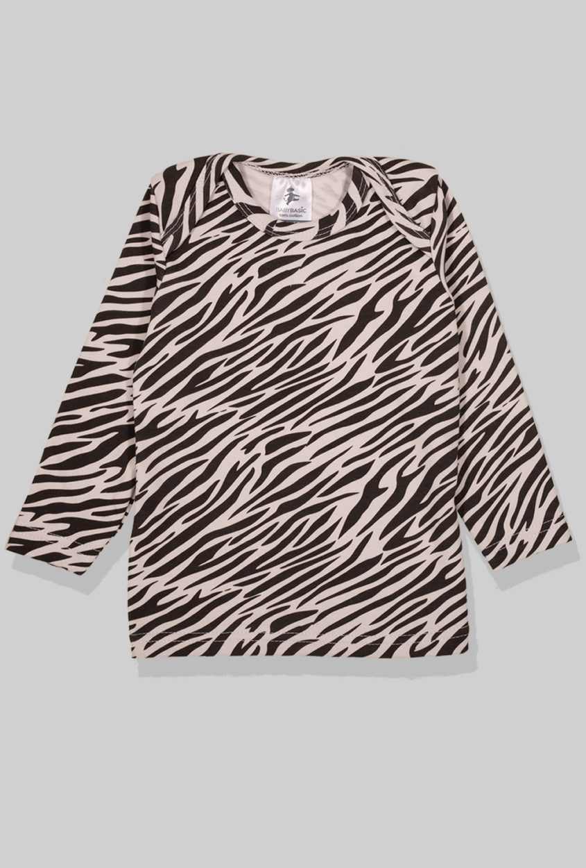 Long Sleeve Flannel Sleepsuit - Zebra (6 Months - 2.5 Years)