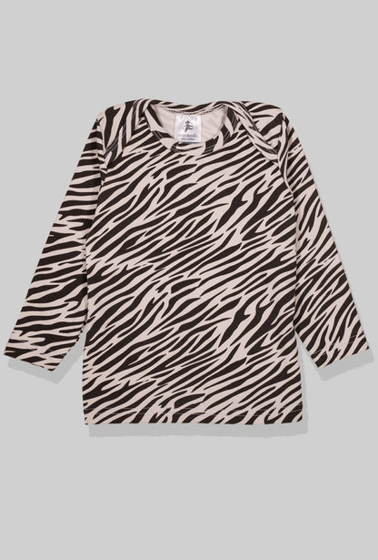 Long Sleeve Flannel Sleepsuit - Zebra (6 Months - 2.5 Years)