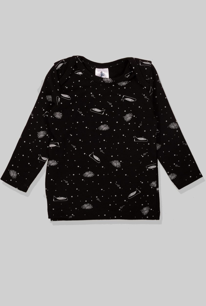 Long Sleeve Flannel Sleepsuit - Rockets (1-2.5 Years)