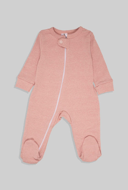 Set of 3 - Double-Zip Flannel Zipsuits - Shooting Star | Feathers | Solid (0-12 Months)