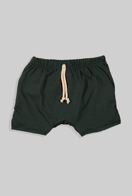 Drawstring Pants - Solid - Green (3 Months - Age 2)