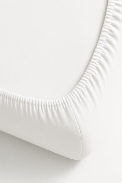 Cream Plain Fitted Sheet - Cot / Toddler Bed | Playpen | Cradle | Pram
