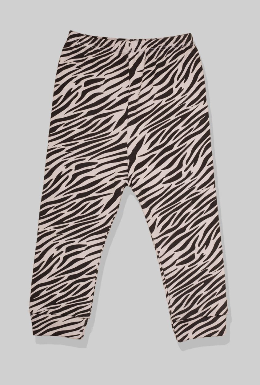 Long Sleeve Flannel Sleepsuit - Zebra (6 Months - 2.5 Years)