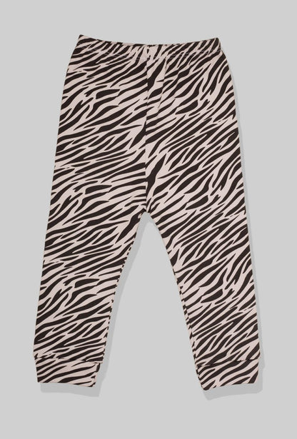 Long Sleeve Flannel Sleepsuit - Zebra (6 Months - 2.5 Years)