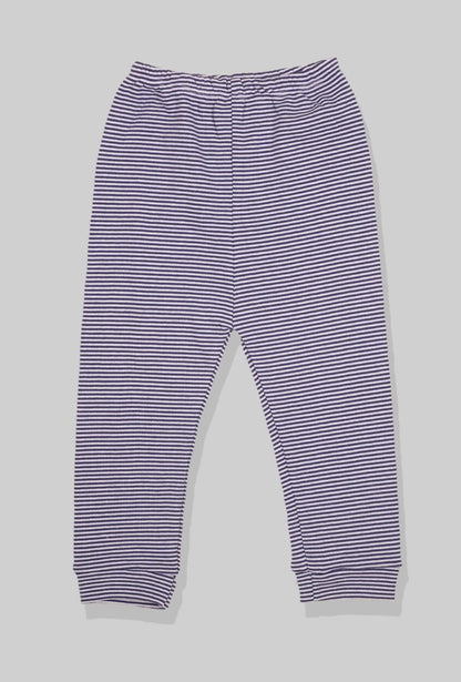 Long Sleeve Flannel Sleepsuit - Stripes Blue (6 Months - 2.5 Years)