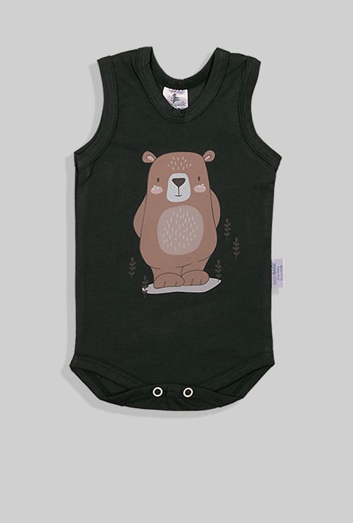 Set of 3 - Tank Bodysuits - Popcorn Bears Solid (3 Months - 2 Years)