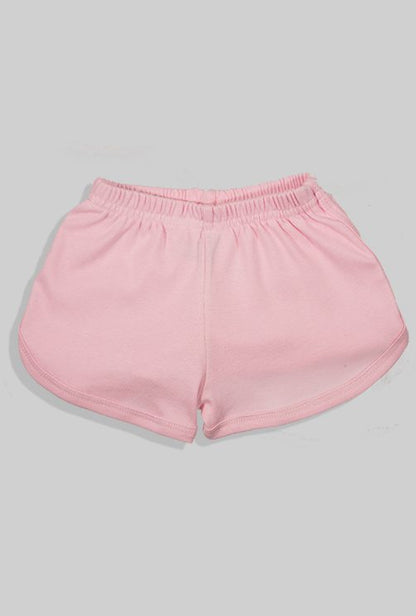 Short Sleepsuit Set - Pants & Top - Pink Solid (1-4 Years)