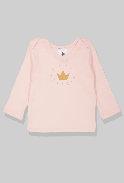 Long Sleeve Flannel Sleepsuit - Crown - Light Pink (1-2.5 Years)