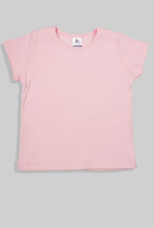Short Sleepsuit Set - Pants & Top - Pink Solid (1-4 Years)