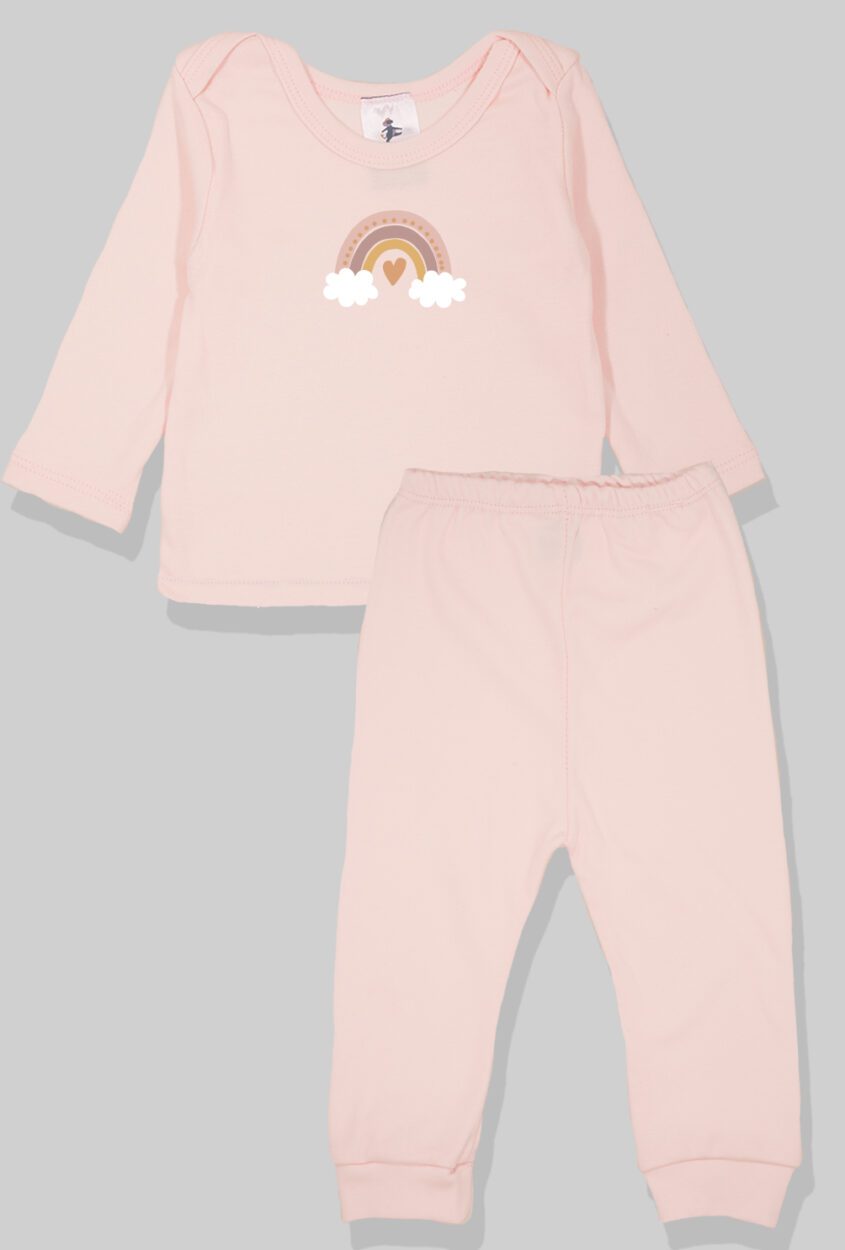 Long Sleeve Flannel Sleepsuit - Rainbow (1-2.5 Years)