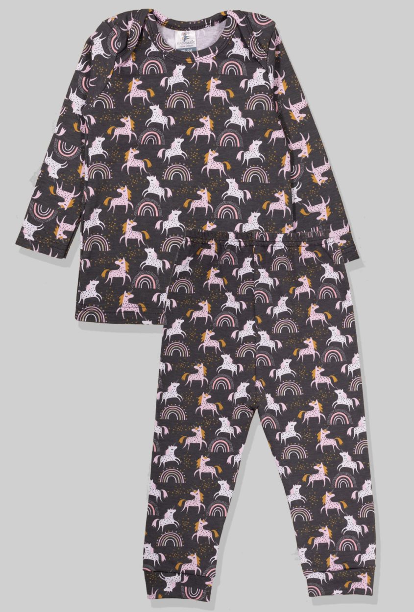 Long Sleeve Flannel Sleepsuit - Unicorn (1-2.5 Years)