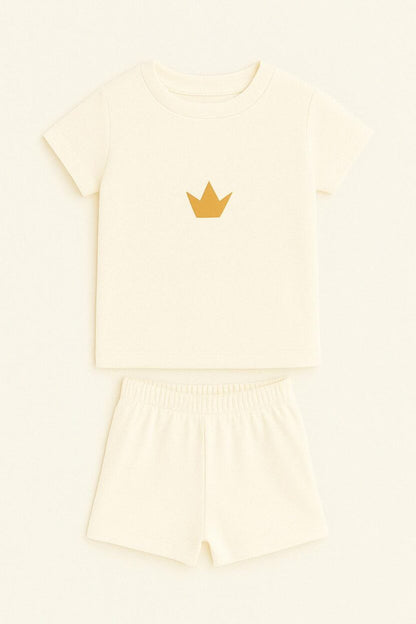 Short Sleepsuit Set | Print Crown (2-4 Years)