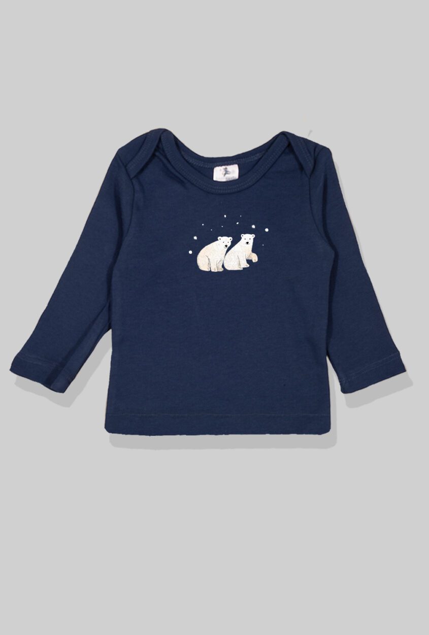 Long Sleeve Flannel Sleepsuit Set - Bear Print (1-2.5 Years)