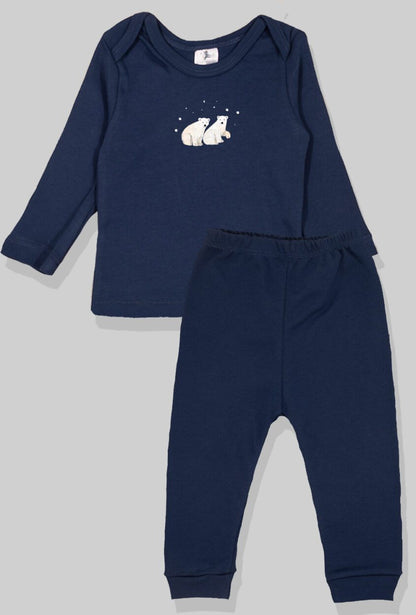 Long Sleeve Flannel Sleepsuit Set - Bear Print (1-2.5 Years)