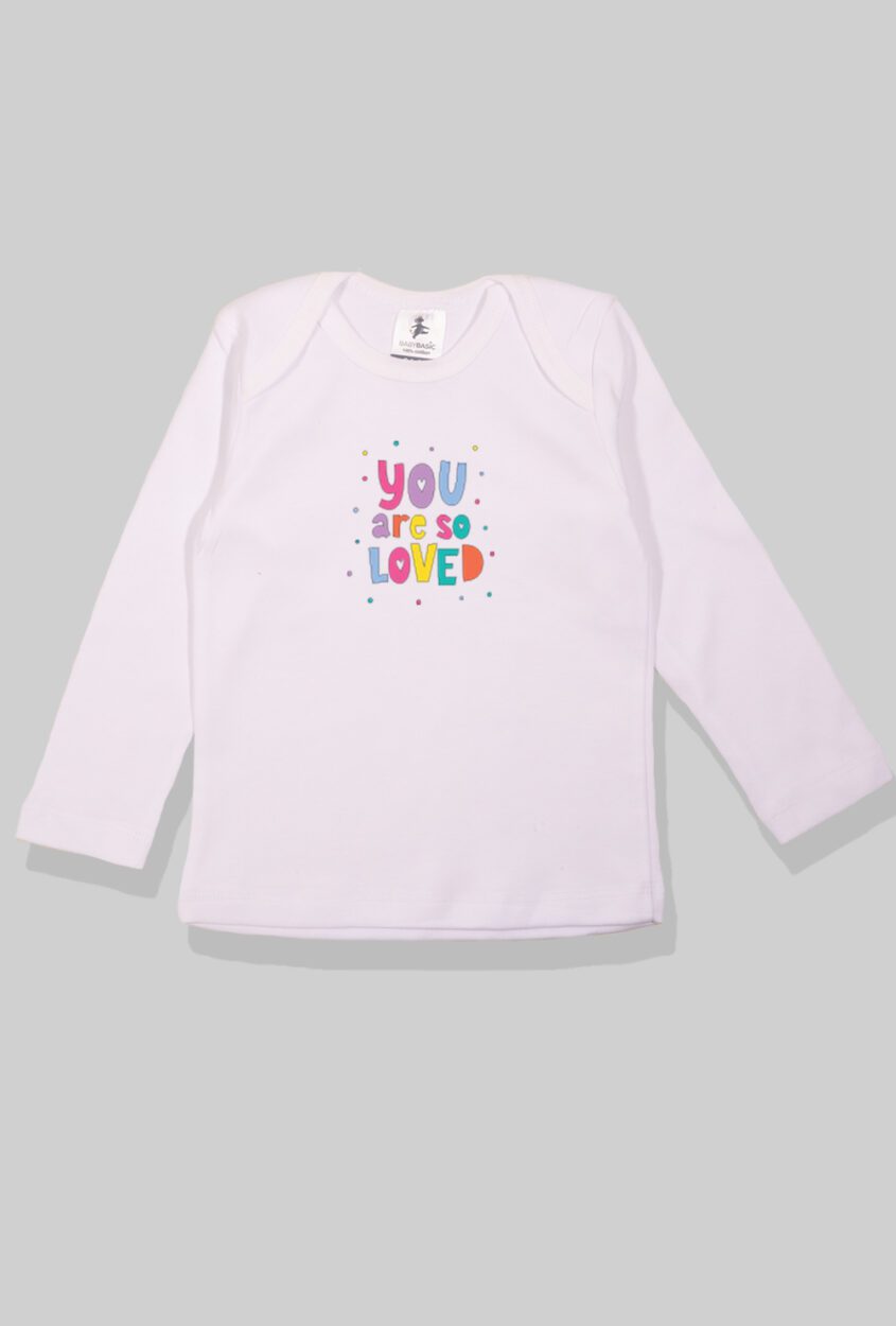 Long Sleeve Flannel Sleepsuit - You are so loved - White (1-2.5 Years)
