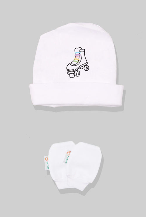 Baby Hat & Mittens - Rollerblades