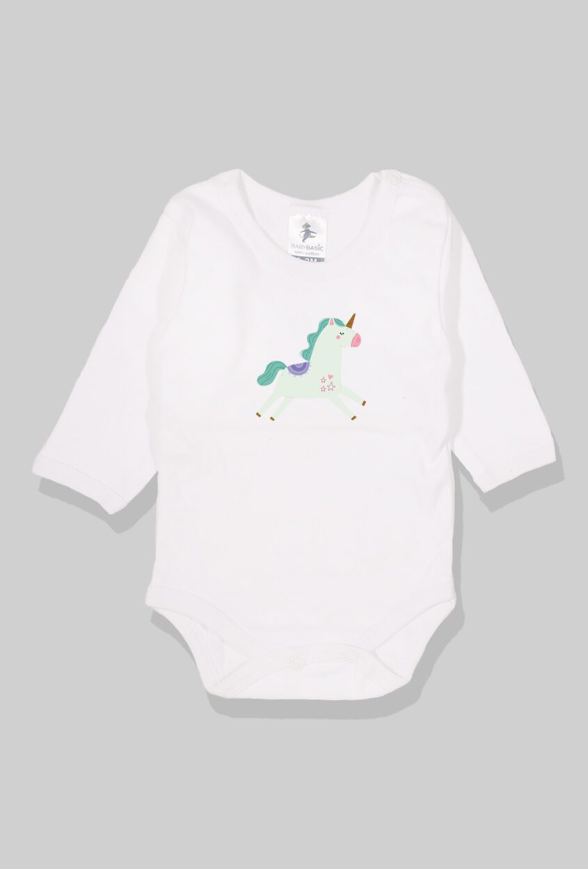 Bodysuit & Footie Set/Pants Flannel - Unicorn (0-2 Years)