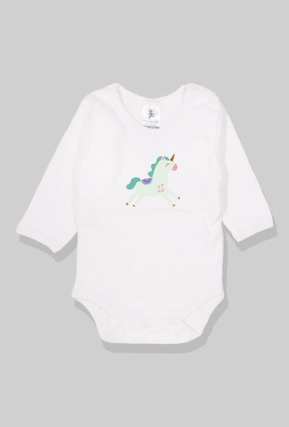 Bodysuit & Footie Set/Pants Flannel - Unicorn (0-2 Years)