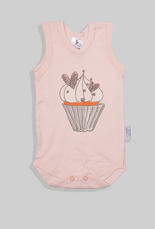 Set of 4 - Tank Bodysuits - Donuts Cupcakes Solid & Birds (3 Months - 2 Years)
