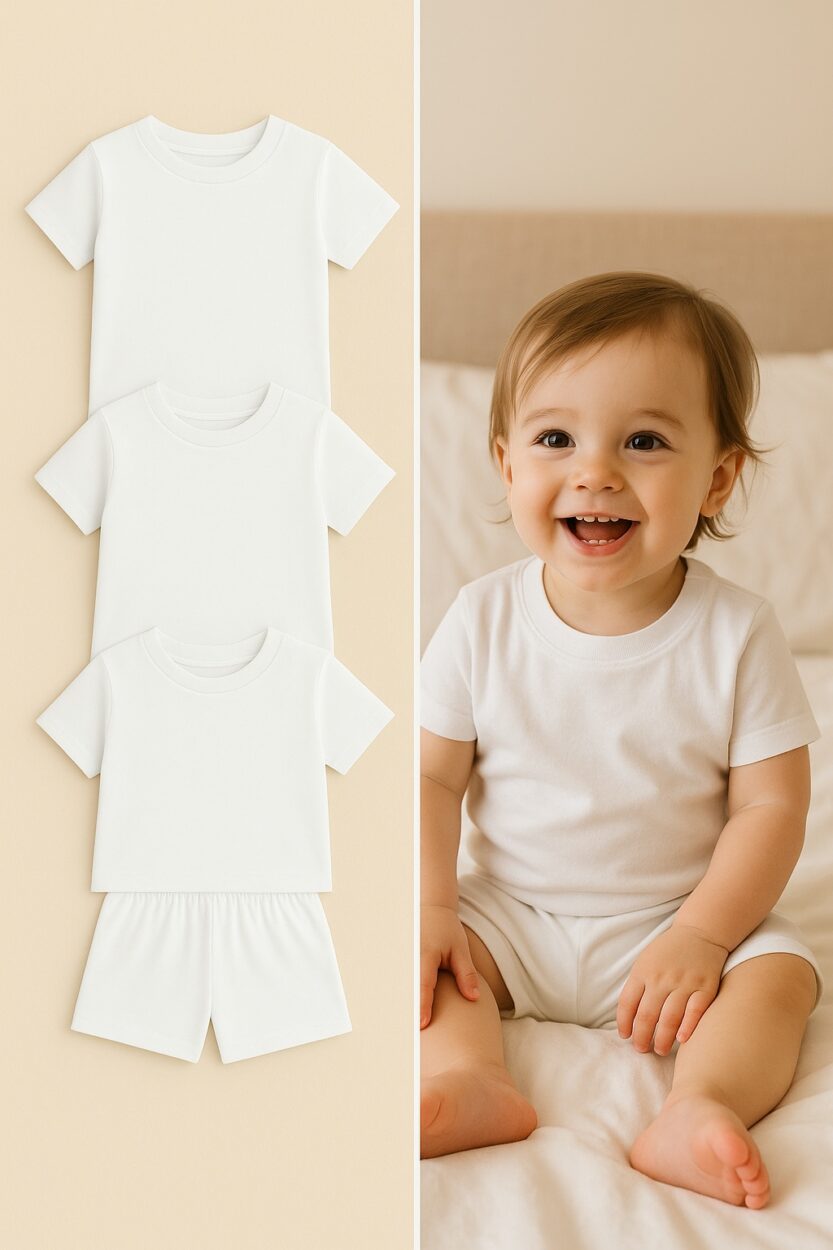 3-Pack Short Sleeve Sleepsuit Sets | Various Sizes | Unisex