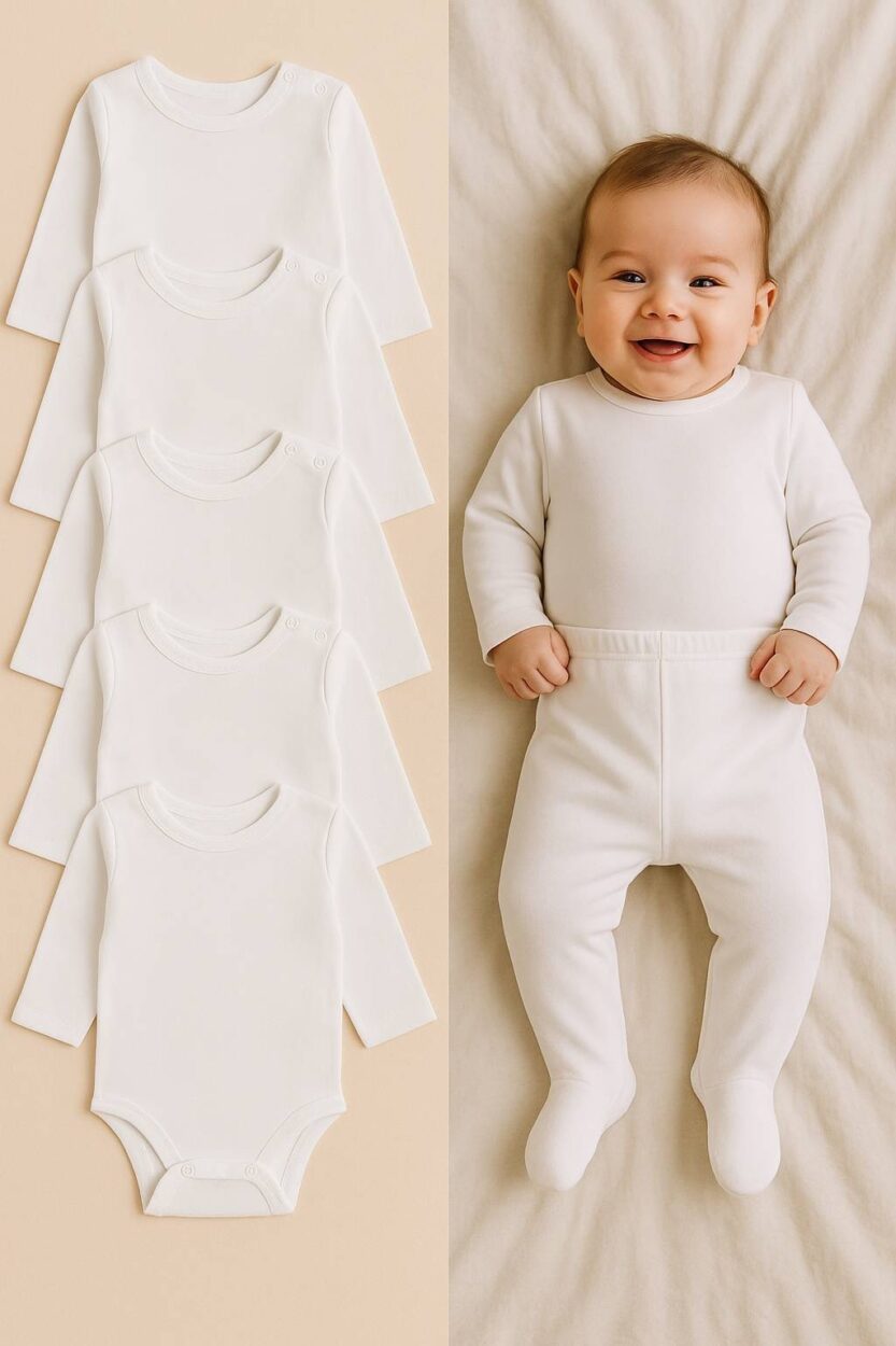 Jersey/Flannel Bodysuits | 5-Pack | Newborn to 3M