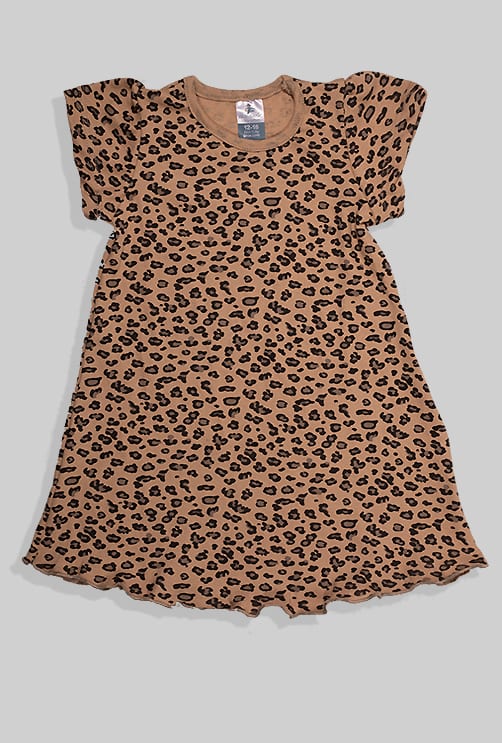 Set of 3 - Short Sleeve Nightgowns - Forest Stars Leopard (1-5 Years)